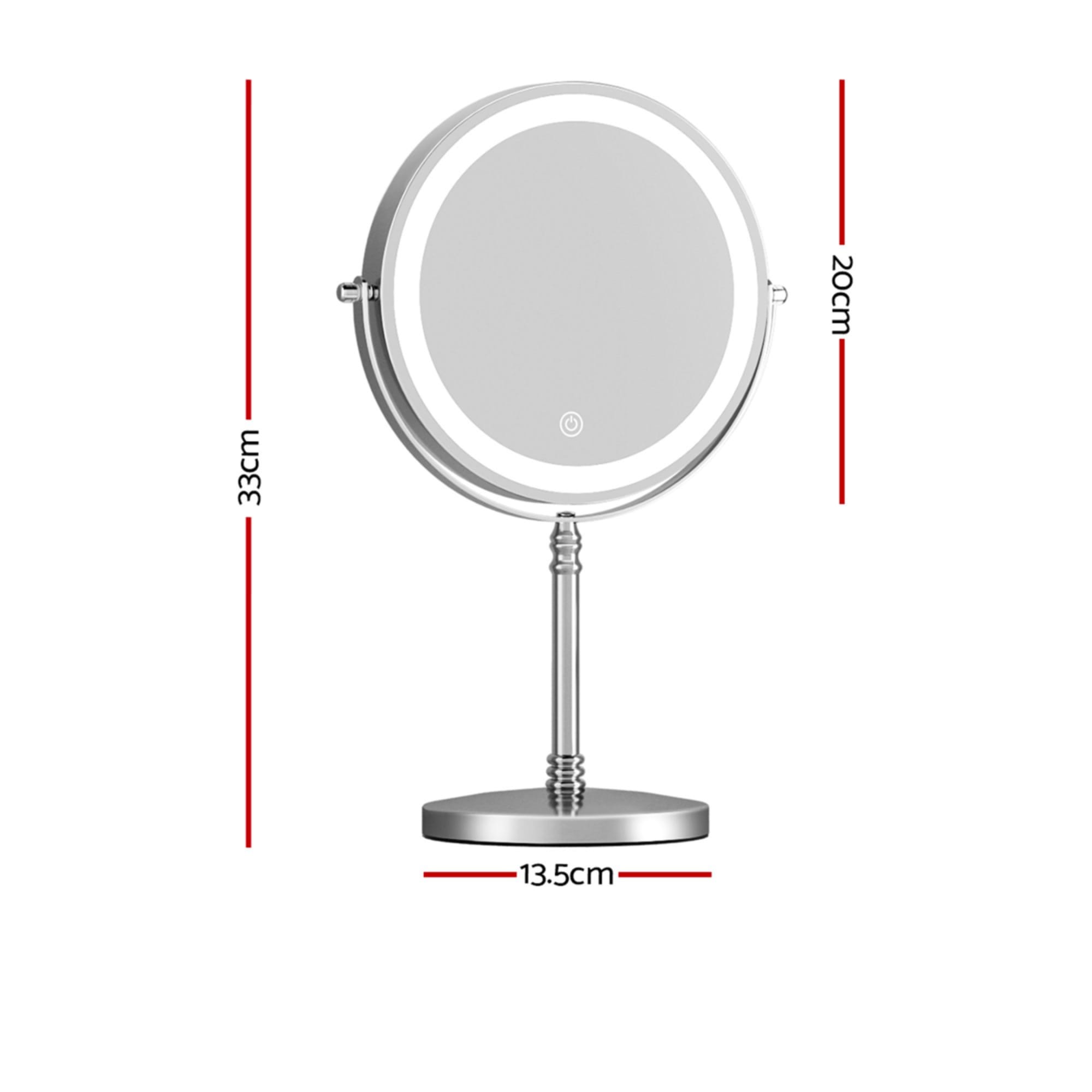 Embellir Round Makeup Mirror 360 Rotation Kitchen Warehouse embellir-makeup-mirror-with-light-hollywood-vanity-led-mirrors-white
